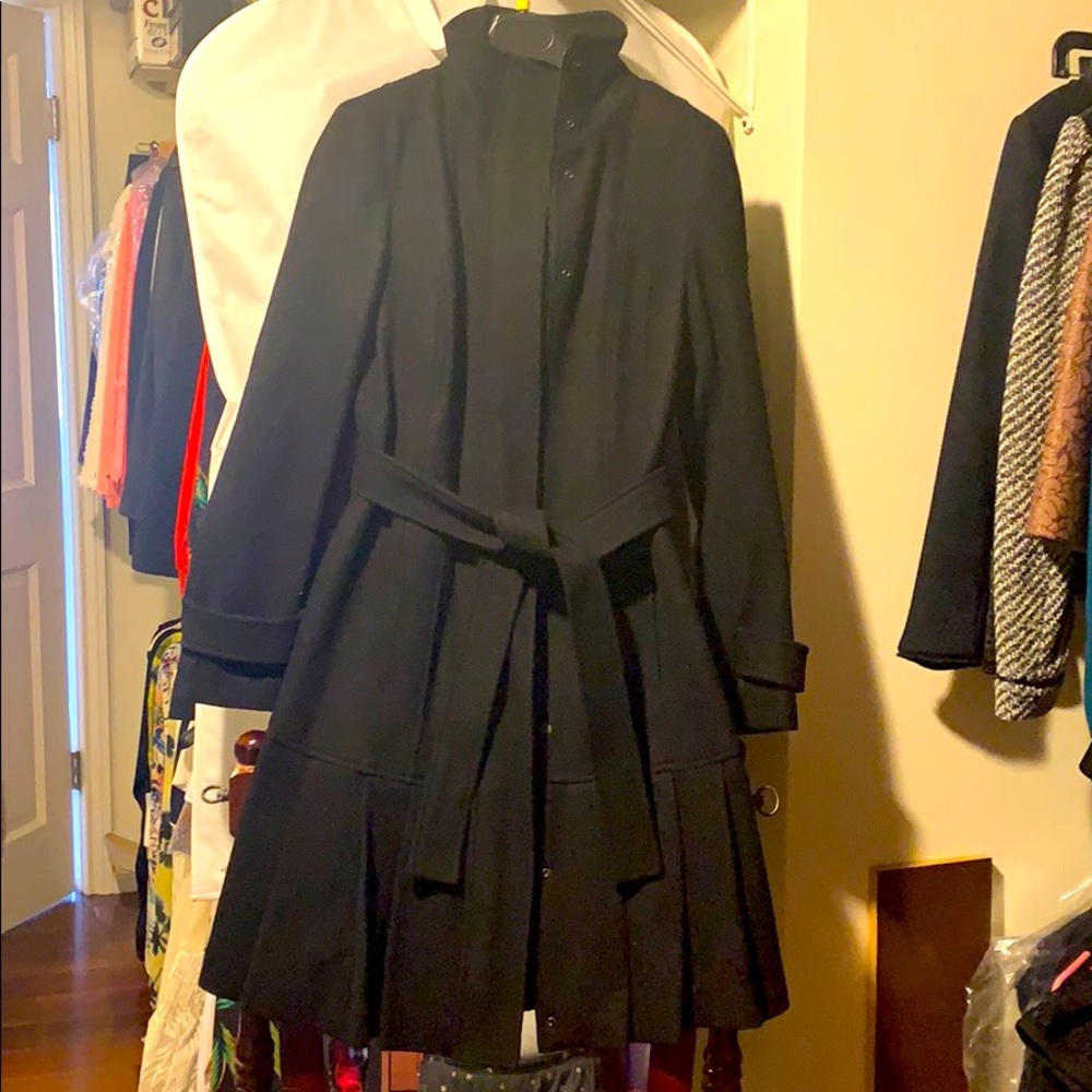 Black Pleated Coat - image 1